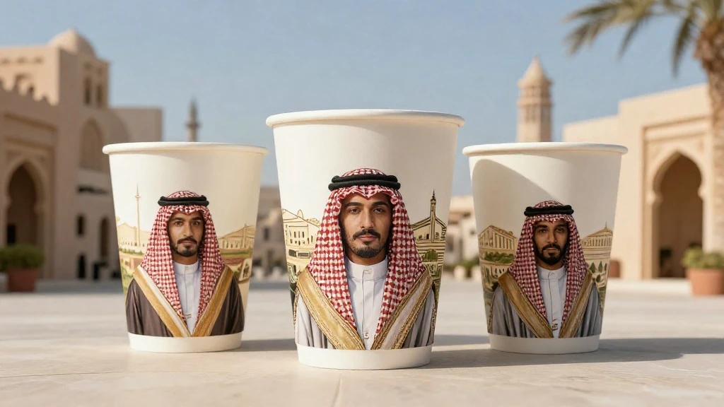 تصميم أكواب ورقية فاخرة
