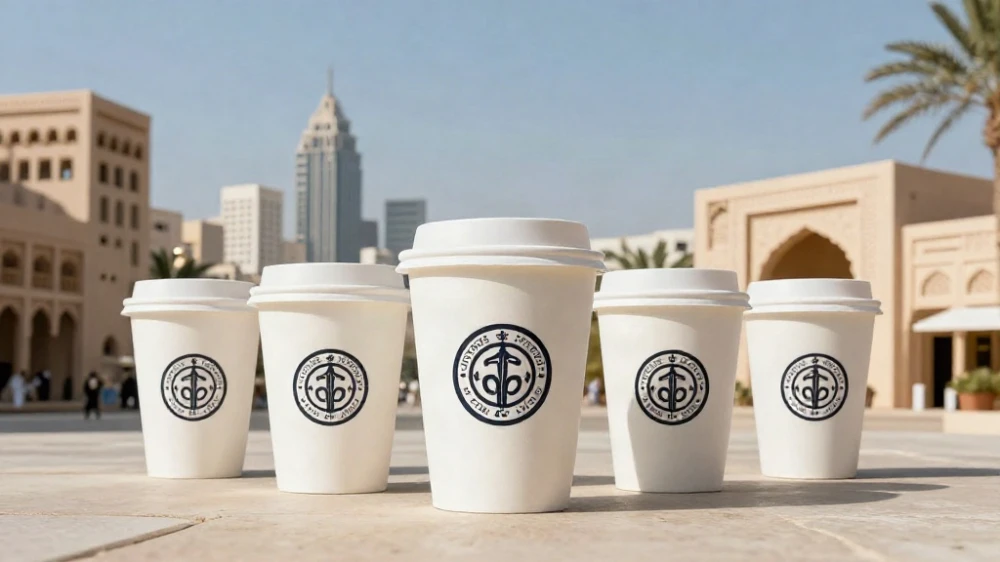 اكواب لوجو شركات ومقاهي الرياض