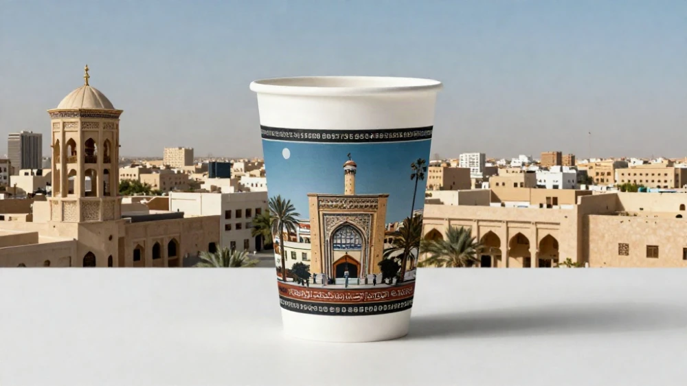 تصميم أكواب ورقية للهوية التجارية بالرياض
