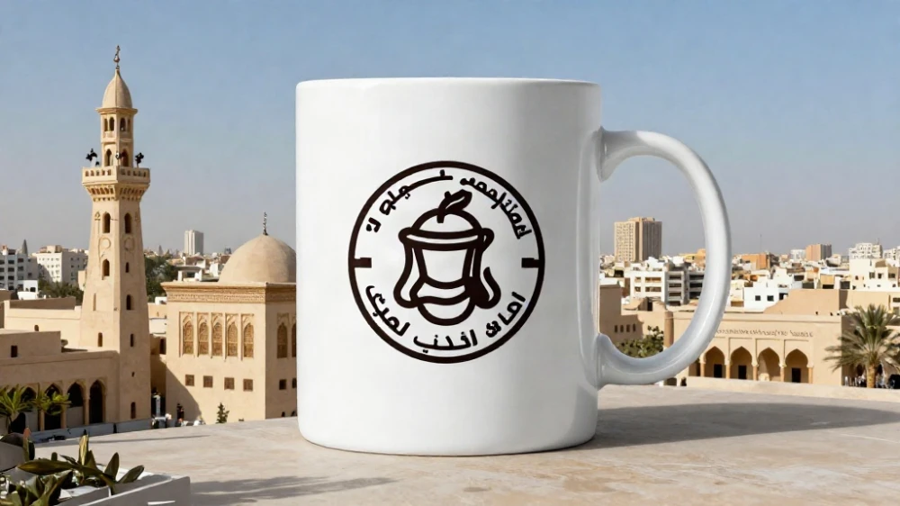 تصميم شعار على الأكواب