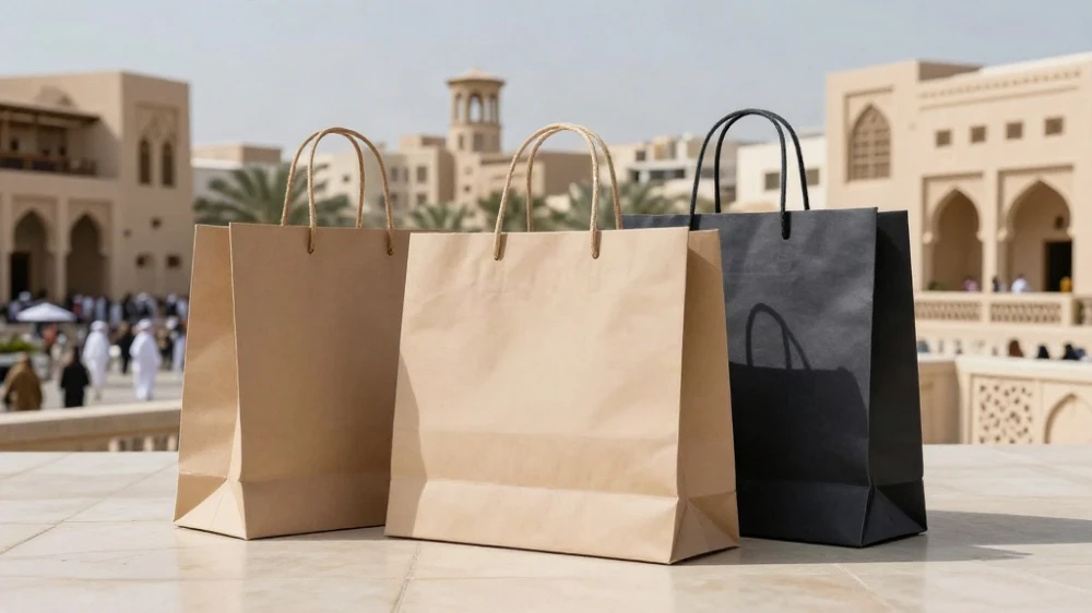 أكياس ورقية بمقابض للمتاجر