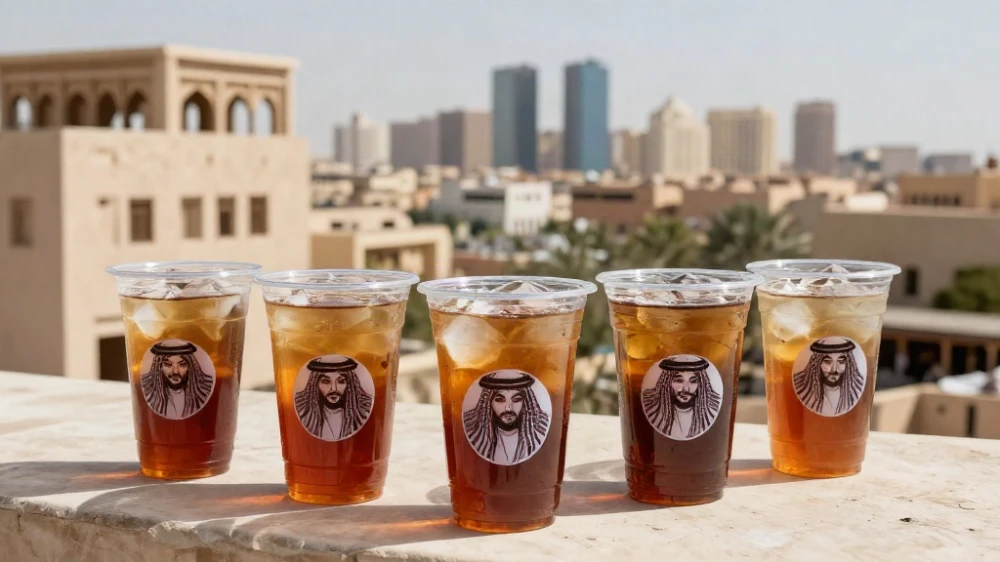 اكواب بلاستيك مطبوعة للعصائر والقهوة