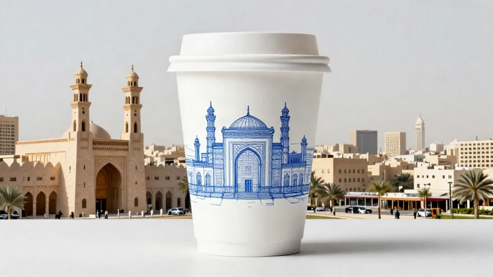 تصميم اكواب قهوة ورقية مخصصة