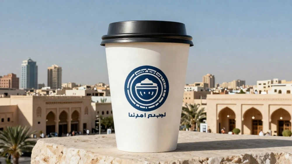 تصميم اكواب ورقية للمقاهي
