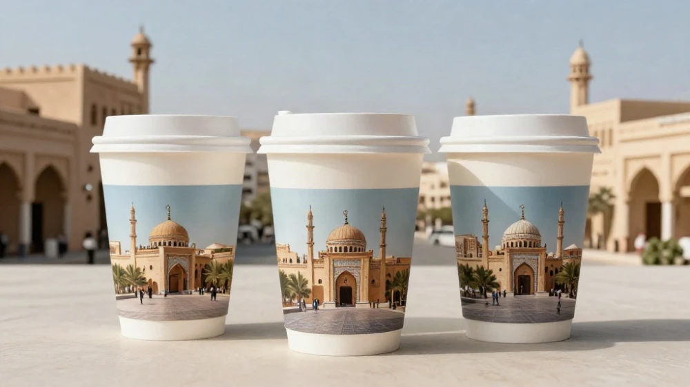 طباعة اكواب قهوة ورقية